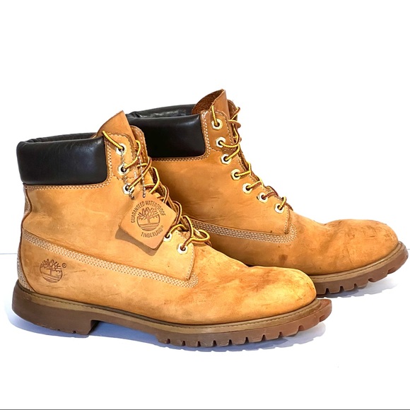 Timberland 6-Inch Premium Waterproof Suede Leather Tan Hiking Boot - Size 10.5 - Picture 6 of 16